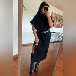 Black maxi sweater dress